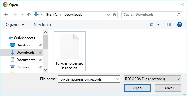 select an existing file