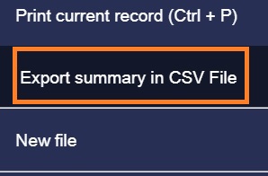 export to csv