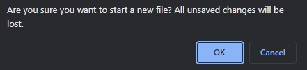 confirming to reset workspace
