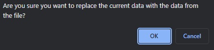 warning while opening an existing file