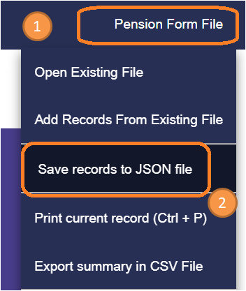save as JSON